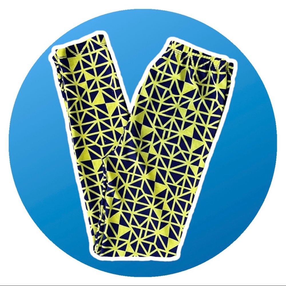 3/$30 Vintage Funky Geometric Sheer Leggings